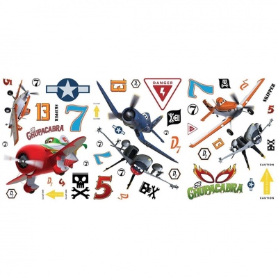 Disney Planes Removable Wall Stickers Pack of 3 Sheets RRP 6.99 CLEARANCE XL 3